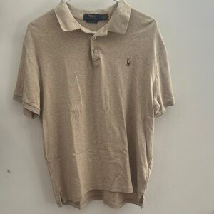 Polo by Ralph Lauren Men's Johnny Collar Beige Polo Shirt